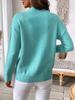 Women's Solid Color Loose Knit Pullover with Half-High Neck and Long Sleeves - Autumn/Winter Fashion Sweater.