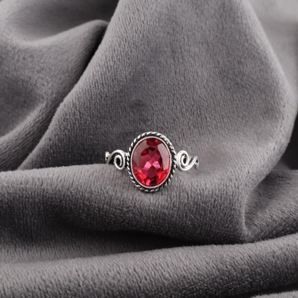 Pink Tourmaline Ring Gemstone Jewelry, 925 Solid Sterling Silver Ring, Handmade Jewelry Birthstone Ring, Gift For Her