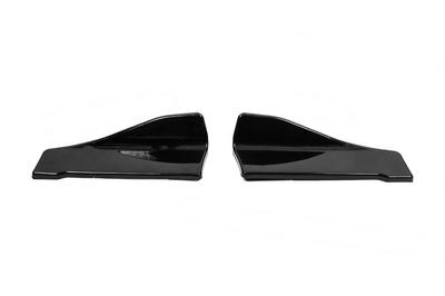 Universal Flap Pads for Rear Bumper type-C (2 Pcs, Black Gloss, ABS Plastic)