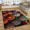 Tappeto Mandala Trama Floreale Colorata VIKAMA, Tappeto Antiscivolo per Soggiorno, Camera da Letto, Divano, Decorazione Casa, Zerbino