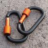 Aluminum Alloy Carabiner D-Ring Shape Key Chain Clip Hook Camping Outdoor Buckle
