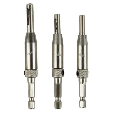 Brocas para bisagras de puerta de gabinete con ranura hexagonal, 3 unidades, 5/64, 7/64 y 9/64, con llave hexagonal.