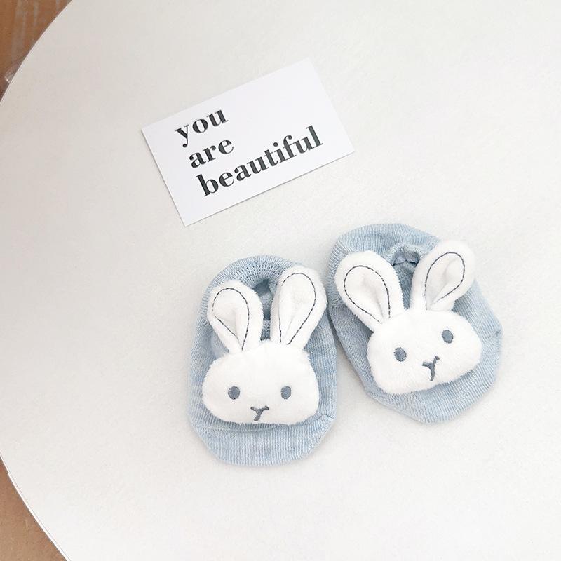 0-2 Jahre Babysocken Frühling Sommer Hase Süß Niedlich Blume Neugeborene Babys Rosa Socke Kleinkinder Baumwolle Rosa Bodensocken für Kinder