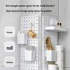 Wall-Mounted No-Drill Pegboard Storage Shelf for Kitchen and Dorm Room