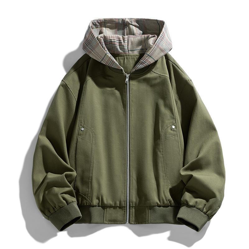 Autumn and Winter New Hong Kong Style Jacket Men's Loose Casual Large Size Fat Couple Coat