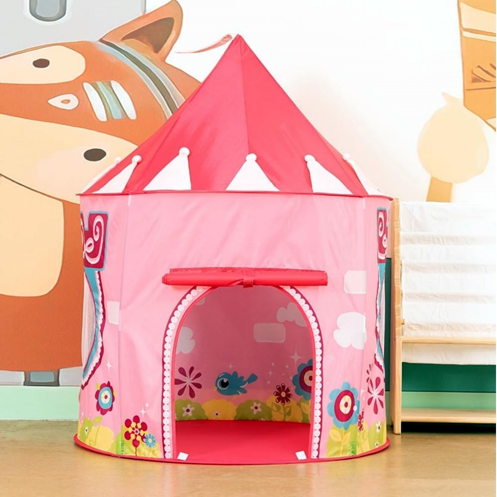 Floving Kids' Tent, Foldable with Light, Kids Tent House, Indoor Tent with Storage Bag, Princess Tent, Toy, Sleeping Tent, Educational Toy, Kids'