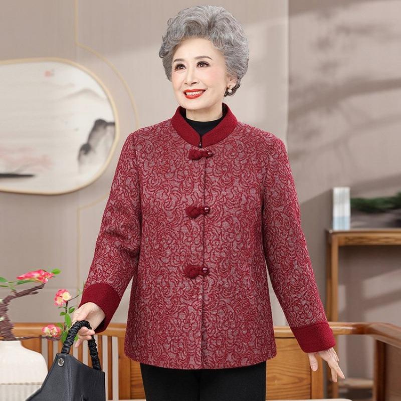Autumn and winter woolen tops, years 0 coats, old lady clothes
