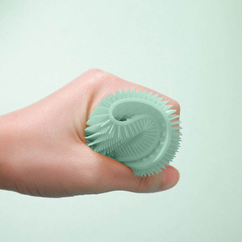 1pcs Kitchen Cleaning Brush Washing Cleaning Brushes Pot Pan Sponge Scrubber Fruit Vegetable Dish Silicone Dishwashing Brush