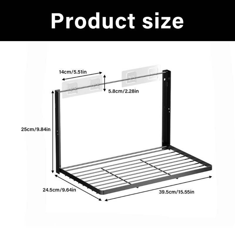 Foldaway Washer Side Shelf Easy Installation Wall Mount Organizers Space Efficient for Small Bathrooms Balcony HX6C