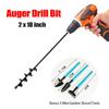 Auger Drill Bit Garden Plant Flower Bulb Auger Rapid Planter Bulb & Bedding Plant Auger for 3/8" Hex Drive Drill Earth Auger Drill Fence Post