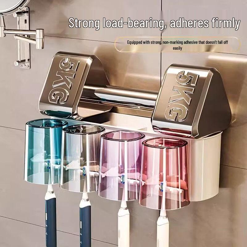 LIEI No-Drill Suction Cup Toothbrush Holder