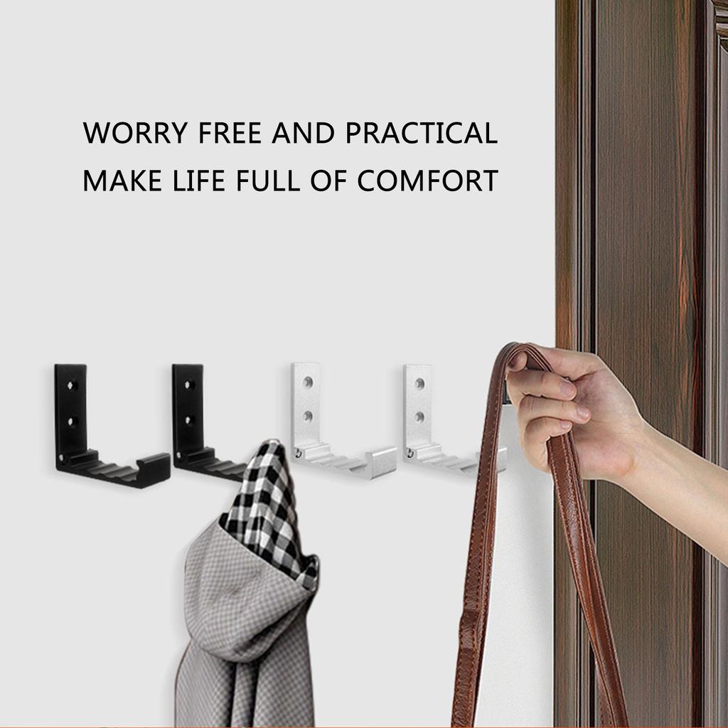 6Pcs Folding Coat Hooks Aluminum Alloy Wall Hooks Headset Wall Hanger for Hanging Coats Bags Hat Towel Keys