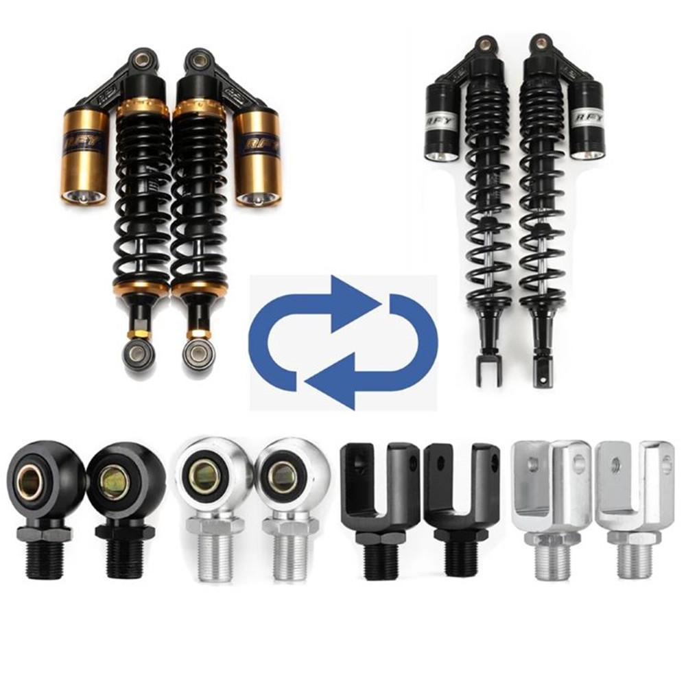 RFY 360mm Heavy Duty Motorcycle Shock Absorber with 8mm Spring for Large Displacement Sports Cars & ATVs Black Gold Round Head 360mm