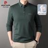 Pierre Cardin Men's Silk Blend Cool Breathable Long Sleeve Polo T-Shirt