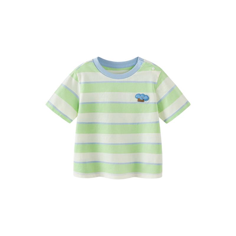 Minibala Kids' Pure Cotton Striped Short Sleeve T-Shirt