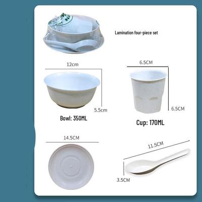 ZISIZ Disposable 4-Piece Tableware Set