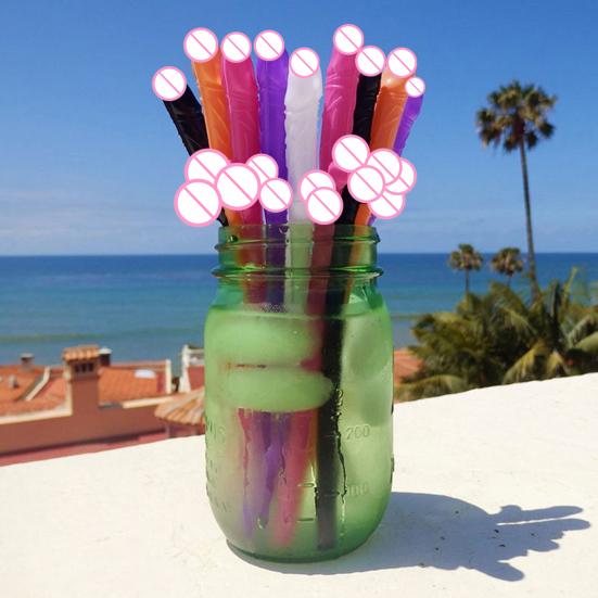 Fun Plastic Straws for Parties Reusable Naughty Drinking Straws Humorous Colorful Straw Creative Bachelorette Birthday Wedding Decorations