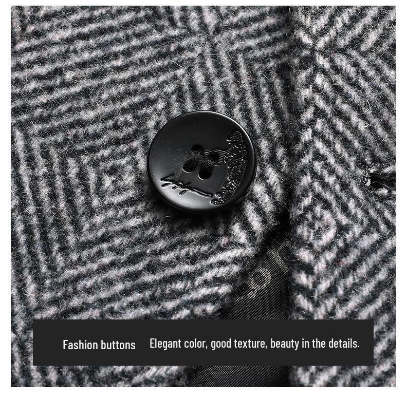 Men's Double-Sided Wool Coat: Thickened, Long-Style, Plus-Size, Autumn and Winter Outerwear