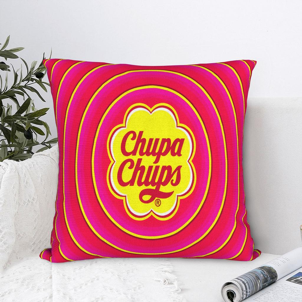 Candy Chupa Chups Pillow Cover Novelty Pillow Case For Living Room Chair Soft Cushion Cover Gift
