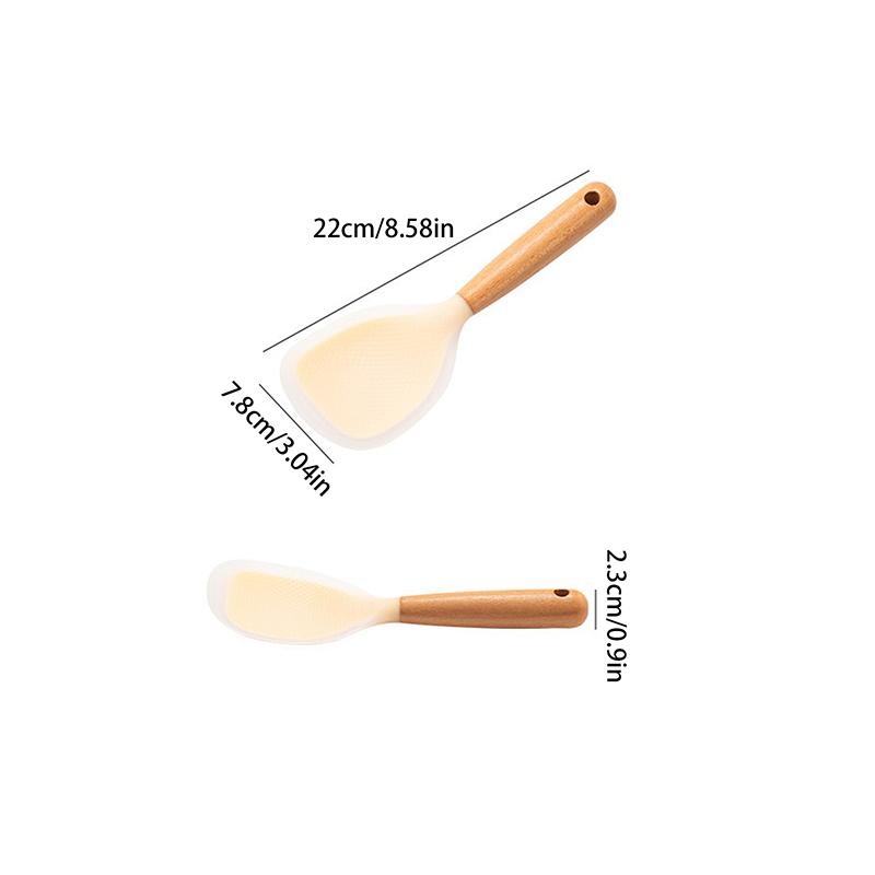 1Pz Cucchiaio per Riso in Silicone Resistente al Calore Silicone per Alimenti Pala per Riso Antiaderente Utensile da Cucina per Cuociriso Cucchiaio per Riso Domestico