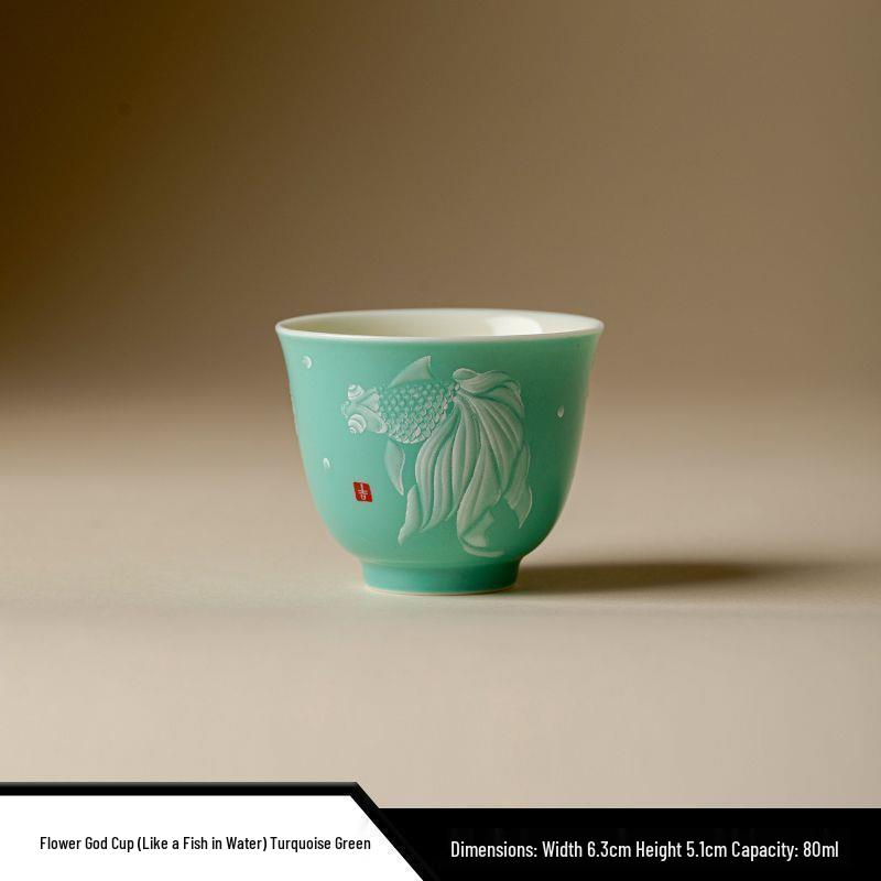 Like Fish in Water: Mòyú Glazed Ceramic Kung Fu Tea Tasting Cup