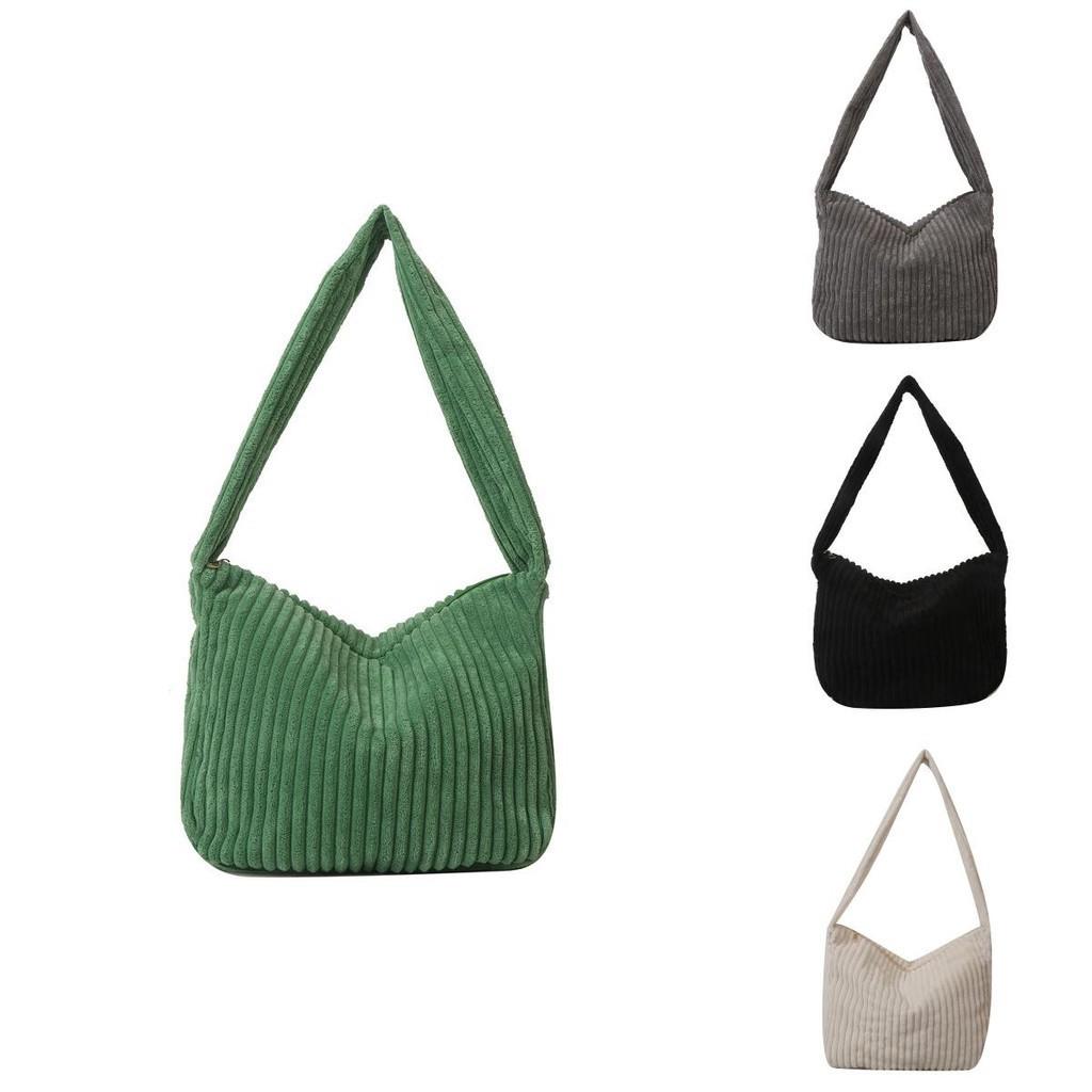 Large Capacity Street Fashion Commuter Shoulder Crossbody Bag For Women 2023 Winter New Simple Plaid Tote Bag
