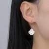 Dawapara Heart Four Leaf Clover Earrings Zircon Shamrock Earrings Good Luck Irish Symbol Stainless Steel Jewelry Wholesale