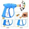 5 Nozzles High Pressure Washer Gun, 1/4" Quick Connect, M22-14mm for Nilfisk Lavor Karcher K2~K7, Car Wash Kit for Hose