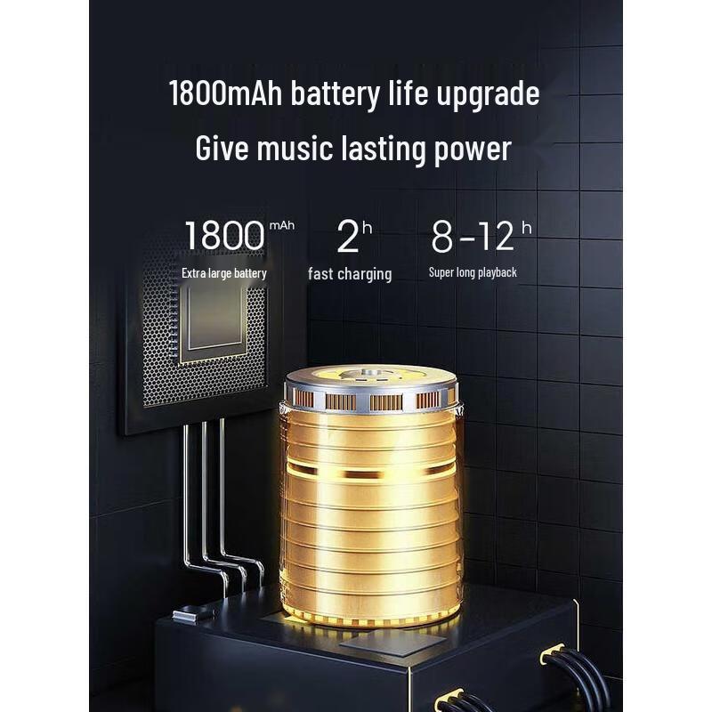 HANDUNYOU Mirror Clock Wireless Bluetooth Speaker