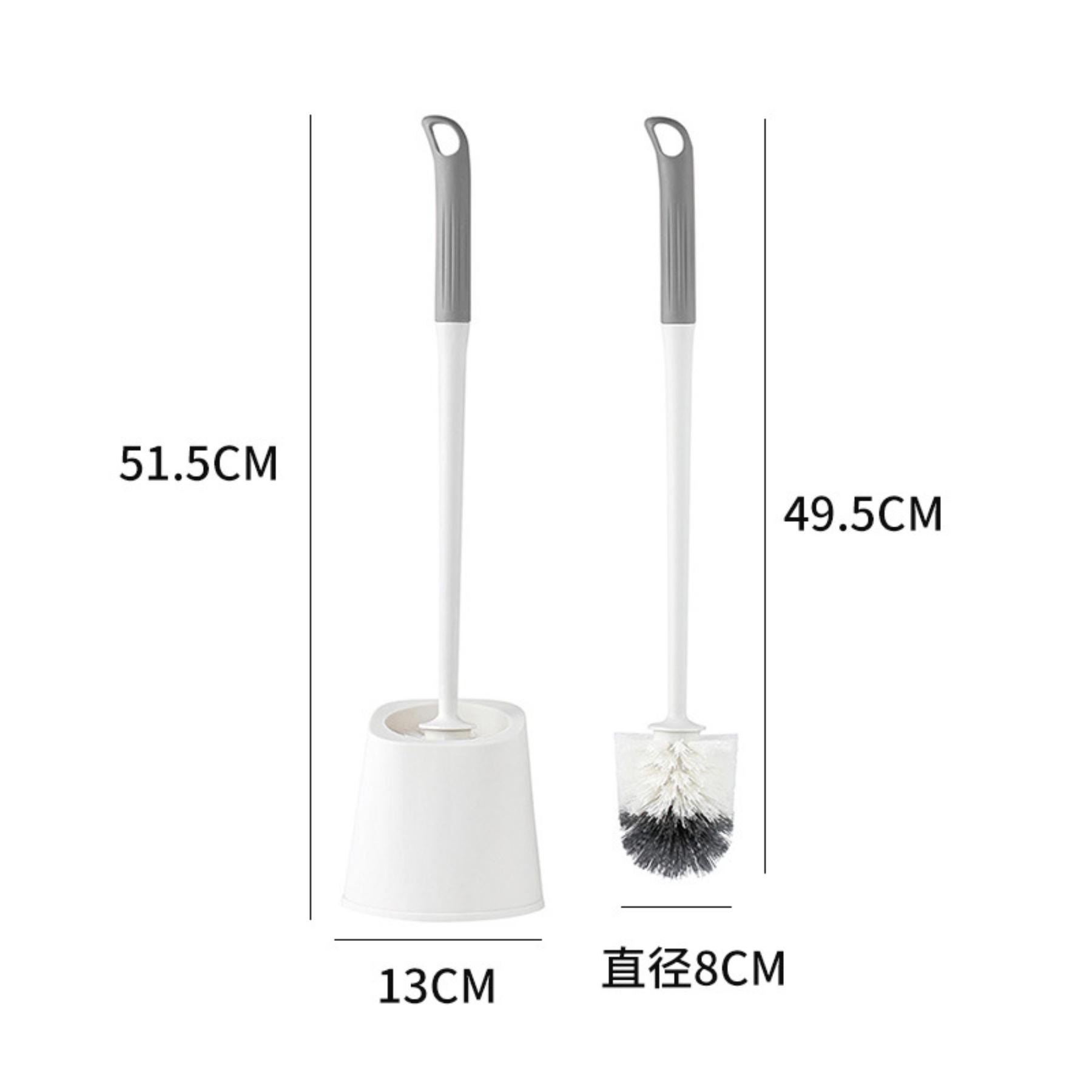 Household Toilet Brush With Soft Bristles, Round Head, Wall-mounted, Long Handle. One Size