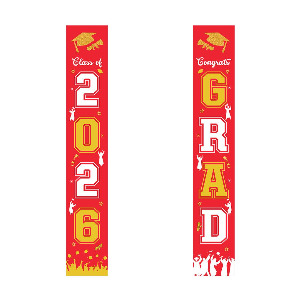 Graduation Season Theme Party Decoration Door Curtain Pendant Graduation Ceremony Arrangement Polyester Cloth Couplet