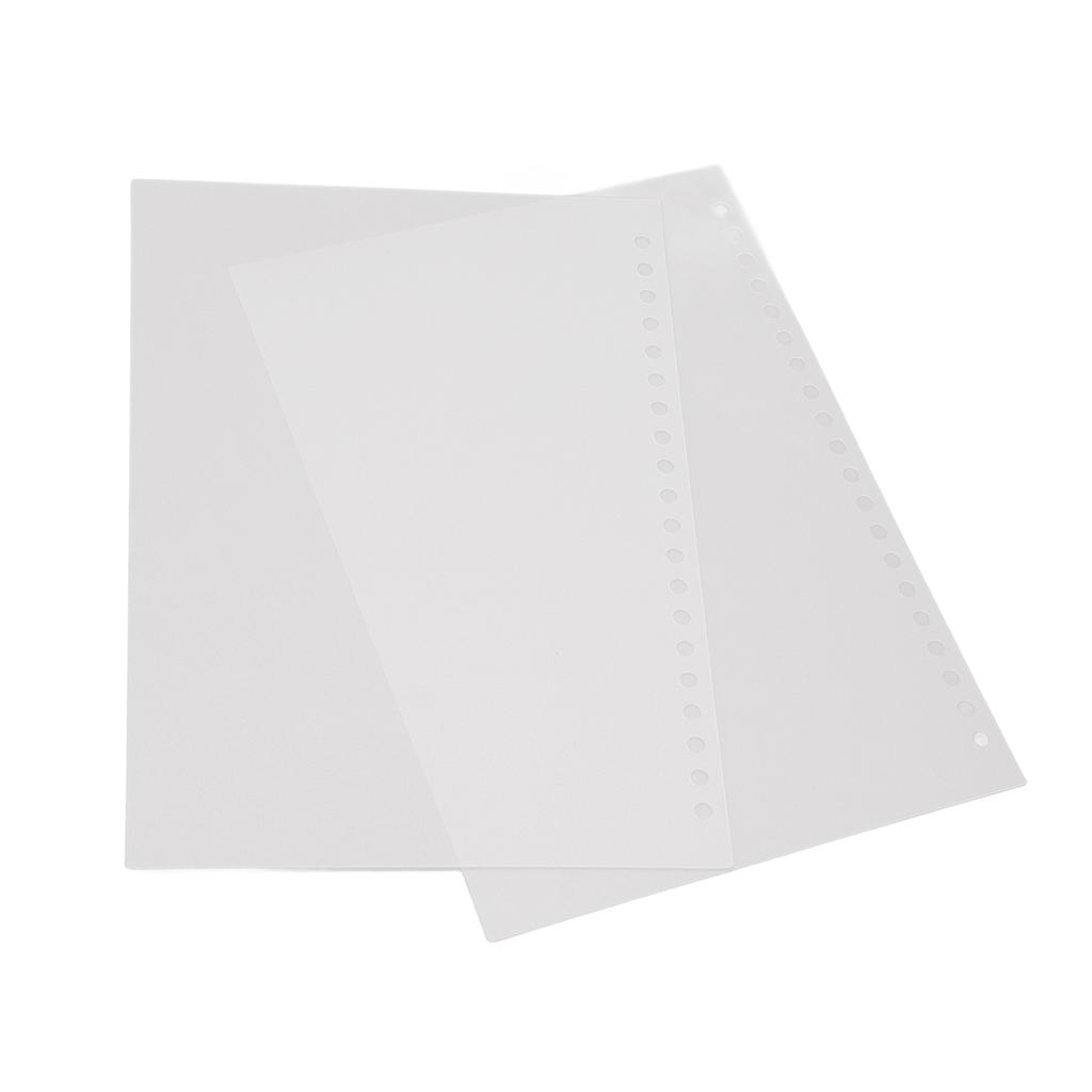 50Pcs Sheet Protector Paper Binding Cover Matte A5 20 Holes PP Plastic for Presentation White