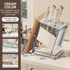 Multifunctional Kitchen Utensil Organizer Drain Tray Tool Storage Rack Cutter Holder  Household