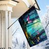 2D Flat, 1pc 2D Flat Decorative Flag, Dreamy Forest Butterfly Oil Painting Style Pattern Flag, Artistic Natural Scenery Hanging Flag, Wall Tapestry De