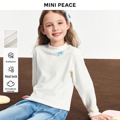 MiniPeace Girls' Winter Long-Sleeve Ruffle T-Shirt