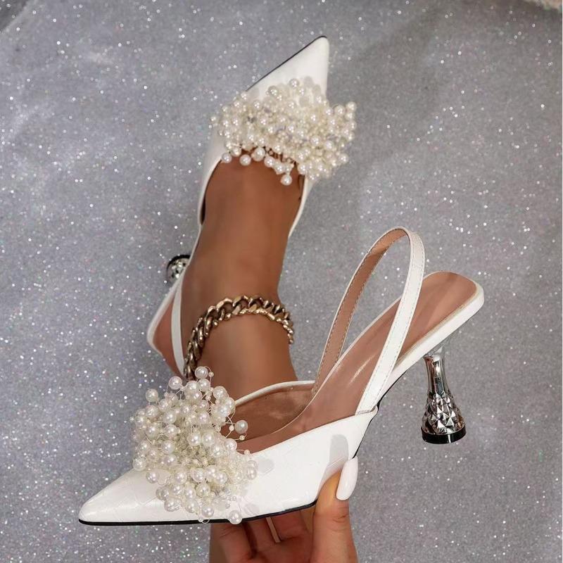 Sommer Damensandalen mit Absatz Größe 35 43 Damen Party Nachtclub Kleiderschuhe Leder Knöchelriemen Tacones De Mujer Absätze für Damen