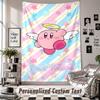 Wall Hanging Tapestry With Custom Name & Text, Kirby Decorative Tapestry For Bedroom