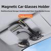 PU-Leder Auto-Sonnenblende Brillenhalter Magnetischer Clip Auto-Sonnenbrillenhalter Auto-Aufbewahrung
