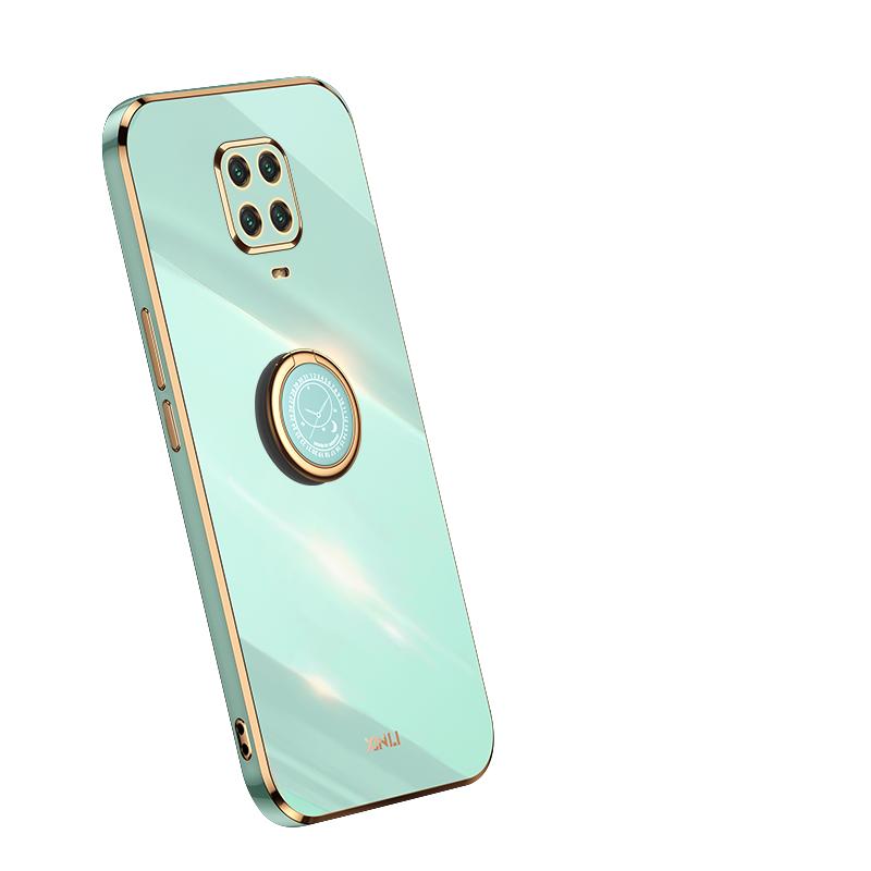 

Противоударный силиконовый чехол с кольцом-держателем для Xiaomi Redmi Note 9 Pro Note 9S, чехол для телефона зелёный