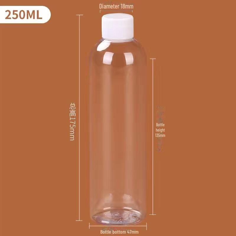 Transparent Plastic Bottle with Lid - Empty Small Trial Pack for Alcohol or Honey - Large Mouth Capsule Bottle