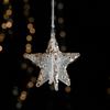 2pcs With Sequins Snowflake Hanging Ornaments Clear Christmas Tree Hanging Ornaments  Shopping Mall