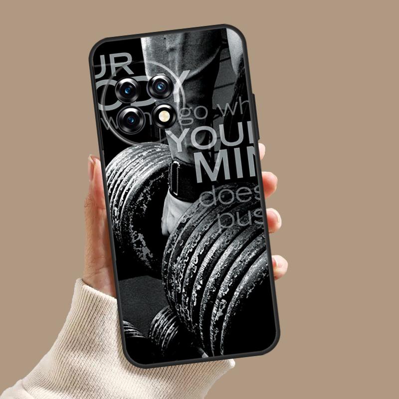 Bodybuilding Gym Fitness Quotes Case For OnePlus Nord 5 CE 4 3 Lite N20 N30 OnePlus 15 13 12 11 8 9 10 Pro 12R 13T 13R Cover