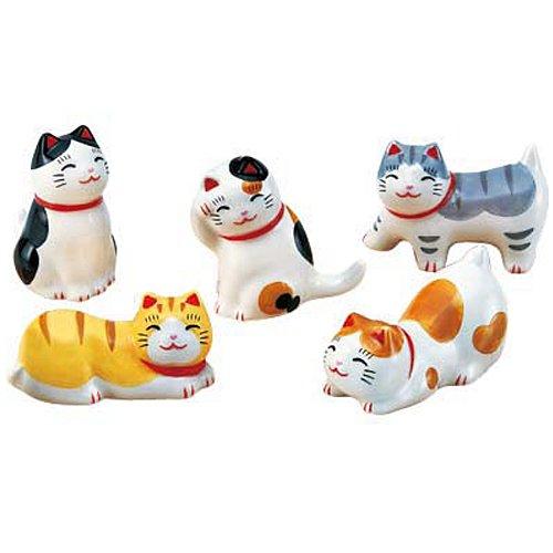 yakushigama Yokocho Cat Chopstick Rest Set