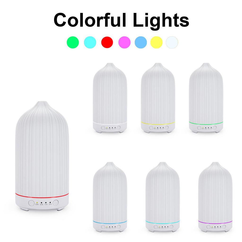 Imitation Keramik Streifen Aroma Diffusor, USB Aroma Diffusor, Vase mit farbigem Licht Luftbefeuchter, Öl Maschine.
