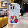 Phone Case: 2D Flat Design Suitable for iPhone 18 17 16 15 14 13 Pro Protective Case, Couple Style, Rainbow Glitter Puppy, Christmas and Halloween Gif