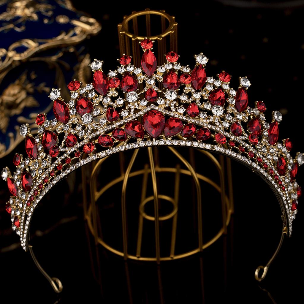 Hot Sales Party Multicolour Tiaras and Crowns for Women Crystal Princess Crown Rhinestone Hair Jewelry Headpieces Bridesmaid