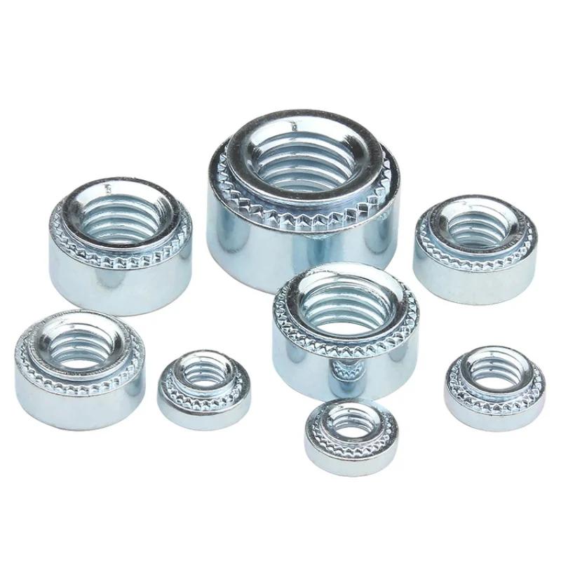 M2 M2.5 M3 M4 M5 M6 M8 M10 Galvanized Carbon Steel Pressure Riveting Nut Self Clinching Nut Swage Nut Sert Press Nuts