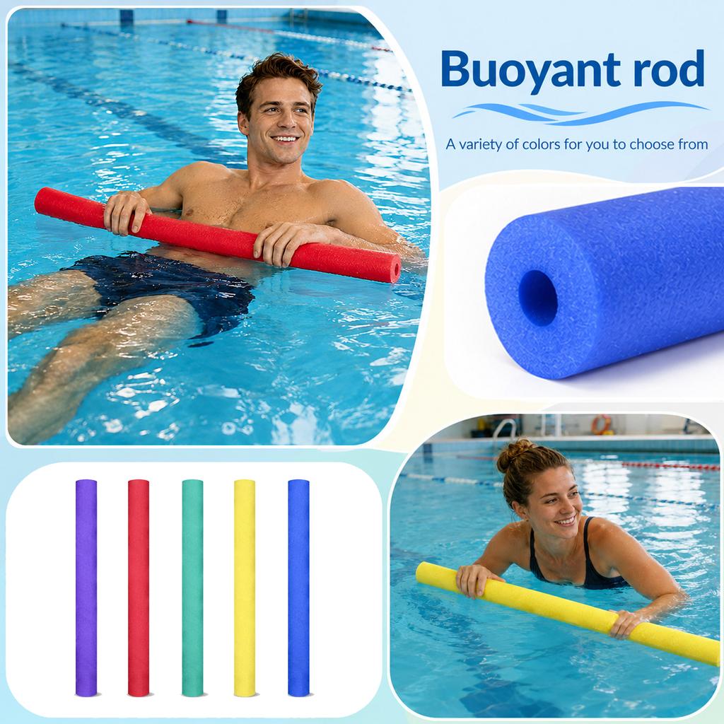 Swim Noodles Multi-Purpose Foam, High-Density Buoyancy for Adult DIY Projects, 75cm Hollow Pool Noodles