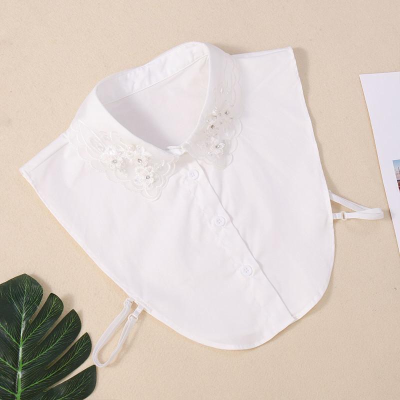 Fake Collar Women'S Fake Collar Versatile Organza Fake Collar Spring And Autumn Sweater Decorative Collar Large Size Fake Shirt Collar