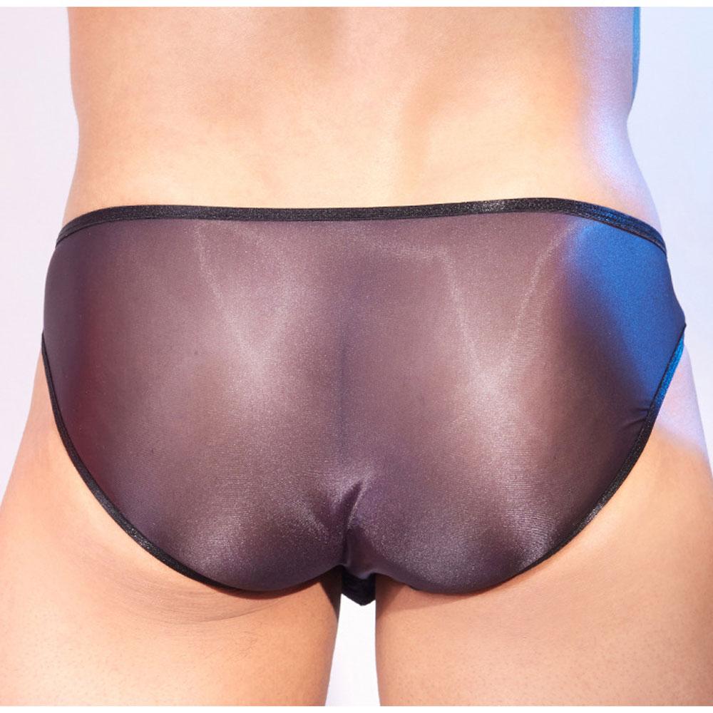 Fashion Lace Patchwork Panties Men'S Bulge U Pouch Sexy Sheer Breathable Briefs Gay Wear Lingerie Underpants Low Waist Panties